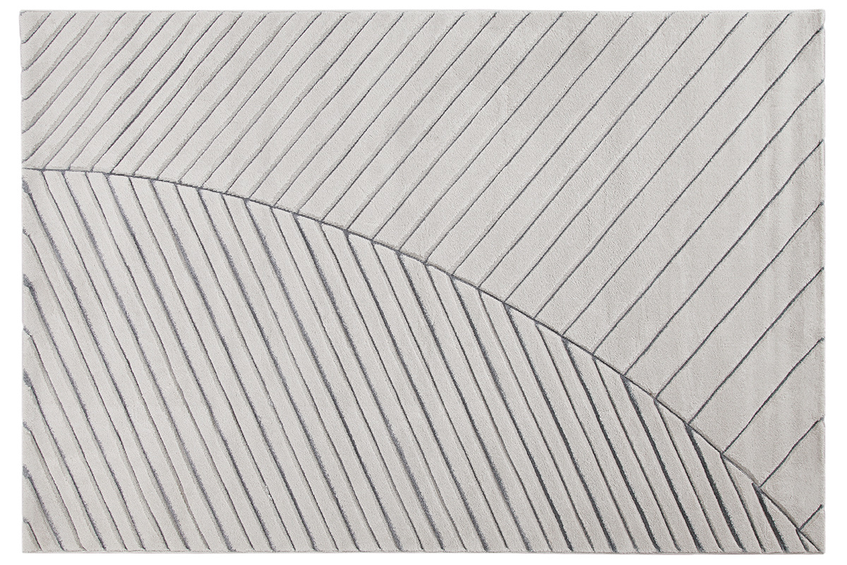Alfombra moderna gris claro 160 x 230 cm PALM