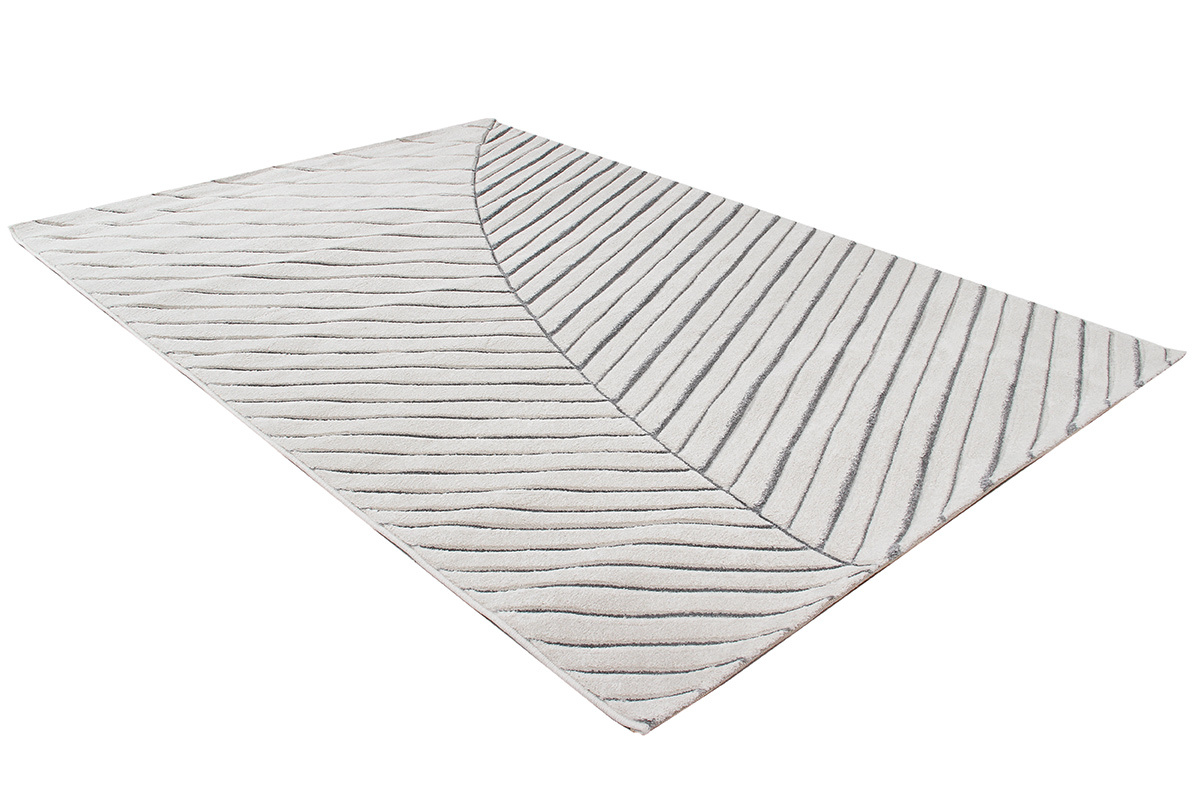 Alfombra moderna gris claro 160 x 230 cm PALM