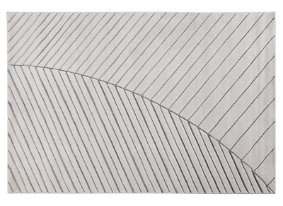 Alfombra moderna gris claro 160 x 230 cm PALM - Alfombra moderna gris claro 160 x 230 cm PALM