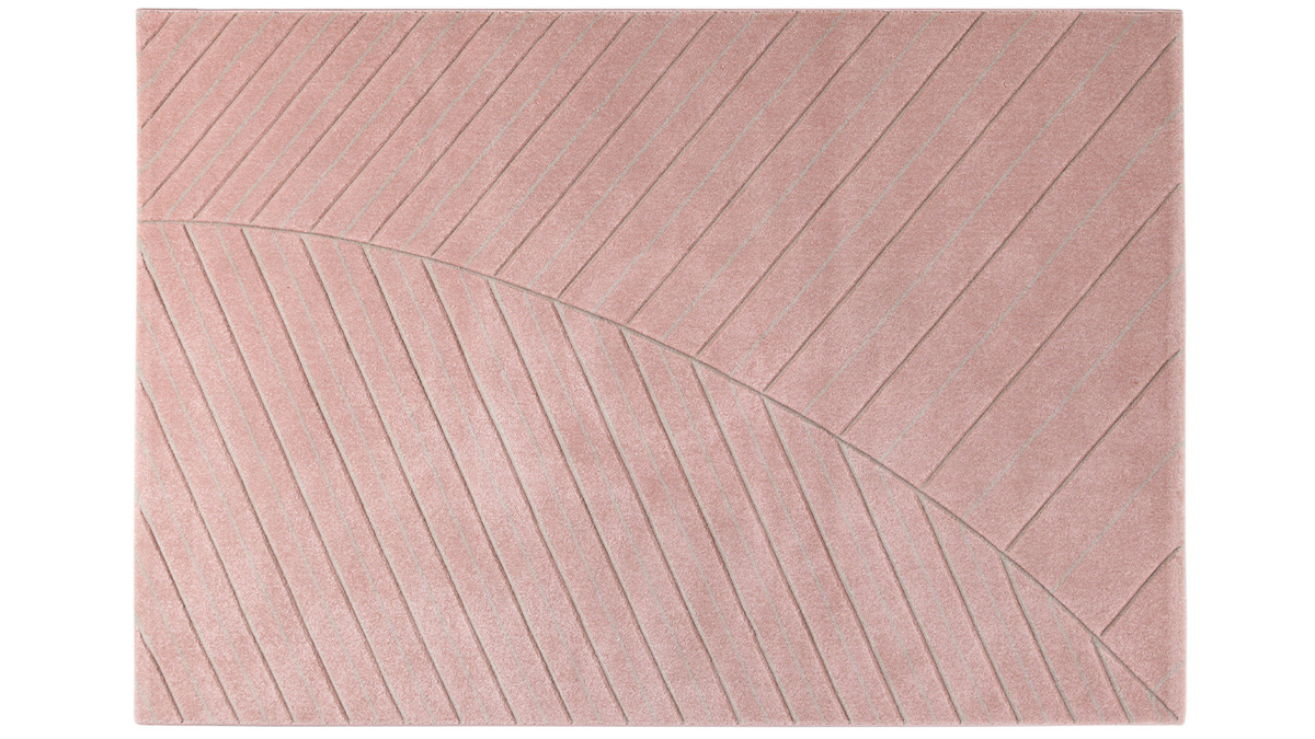 Alfombra moderna rosa 160 x 230 cm PALM