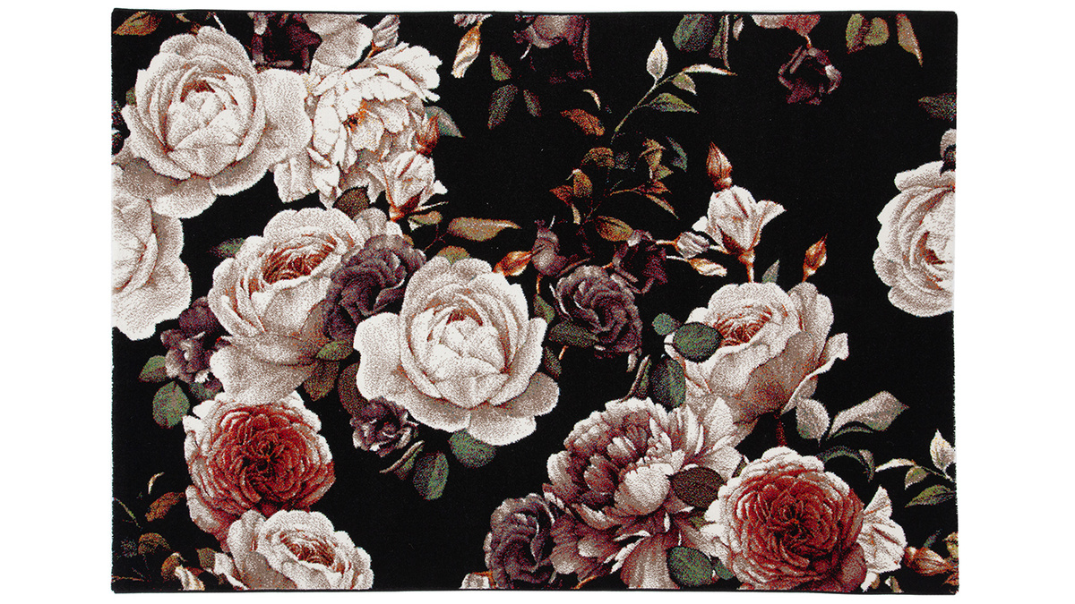 Alfombra motivos rosas 160 x 230 cm GALICA