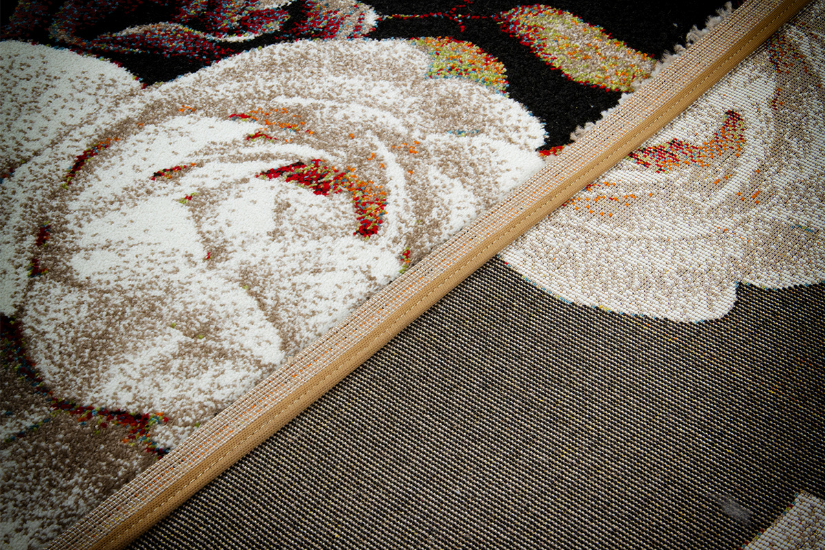 Alfombra motivos rosas 160 x 230 cm GALICA