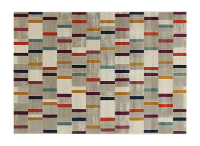 Alfombra multicolor 160 x 230 cm GIRARD - Alfombra multicolor 160 x 230 cm GIRARD