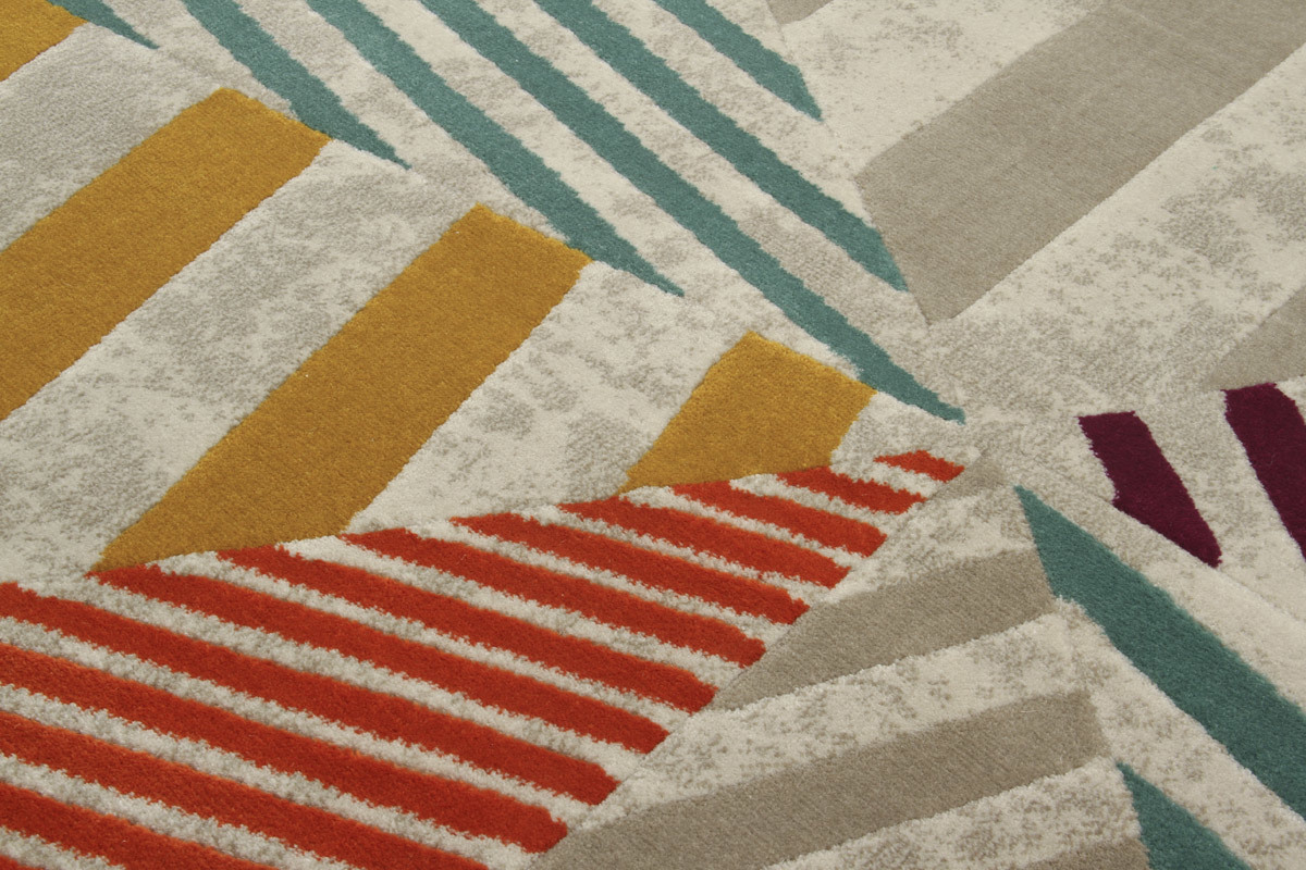 Alfombra multicolor 160 x 230 cm TRIANGLE