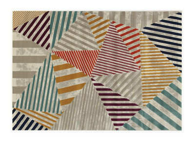 Alfombra multicolor 160 x 230 cm TRIANGLE - Alfombra multicolor 160 x 230 cm TRIANGLE