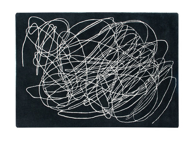 Alfombra negra y blanca 170x240cm SCRIB