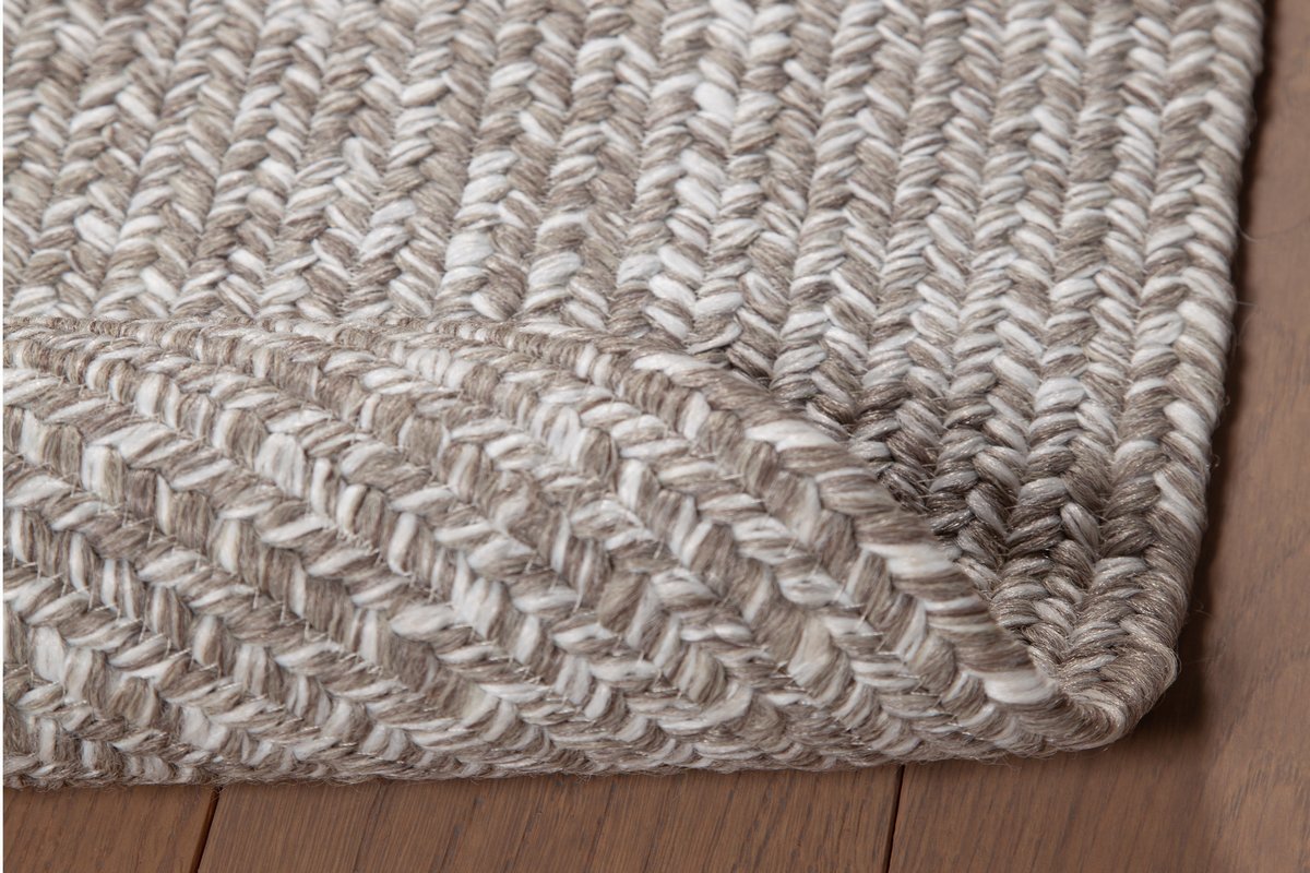 Alfombra ovalada beige y crudo 120 x 60 cm HEATHER