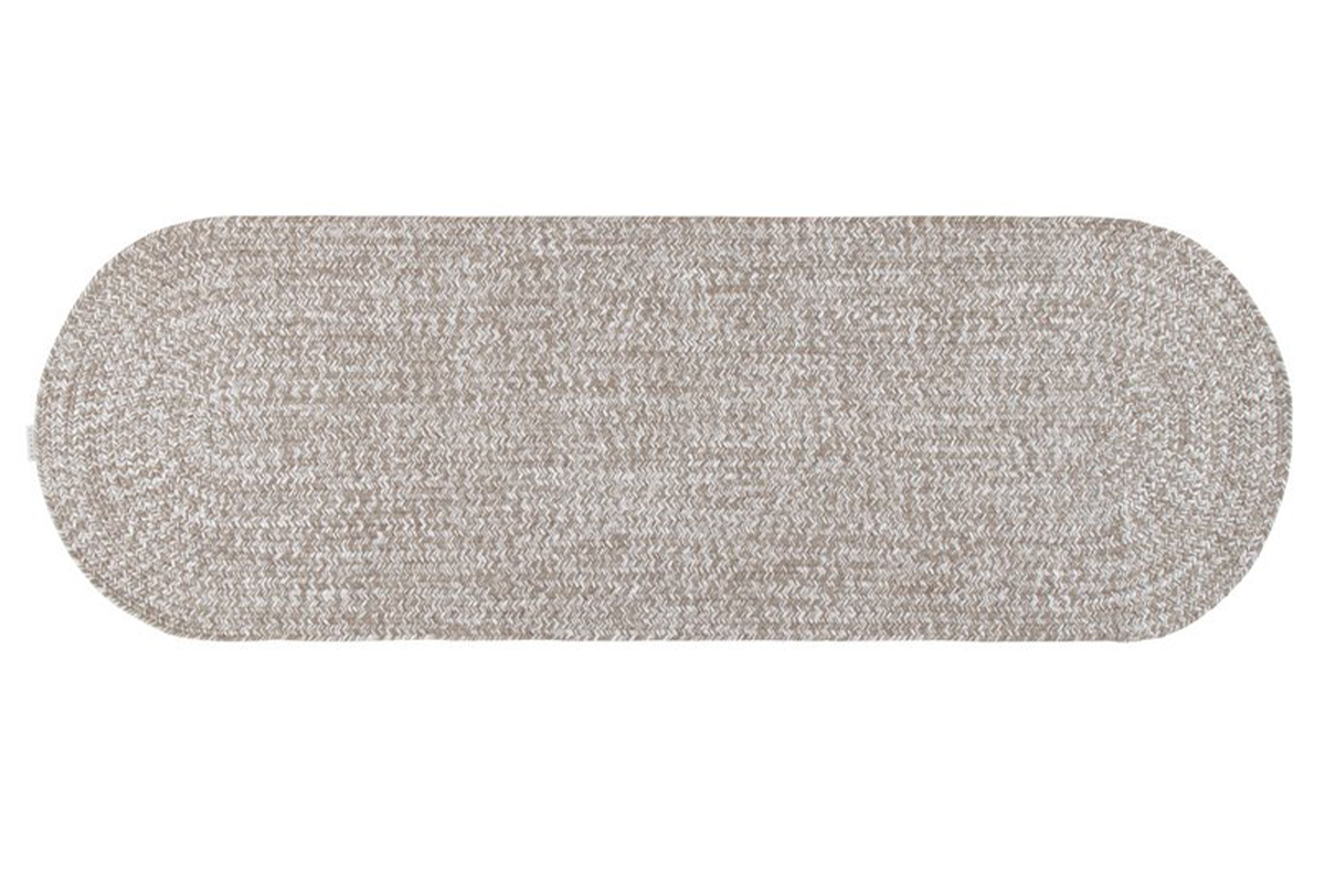 Alfombra ovalada beige y crudo 120 x 60 cm HEATHER
