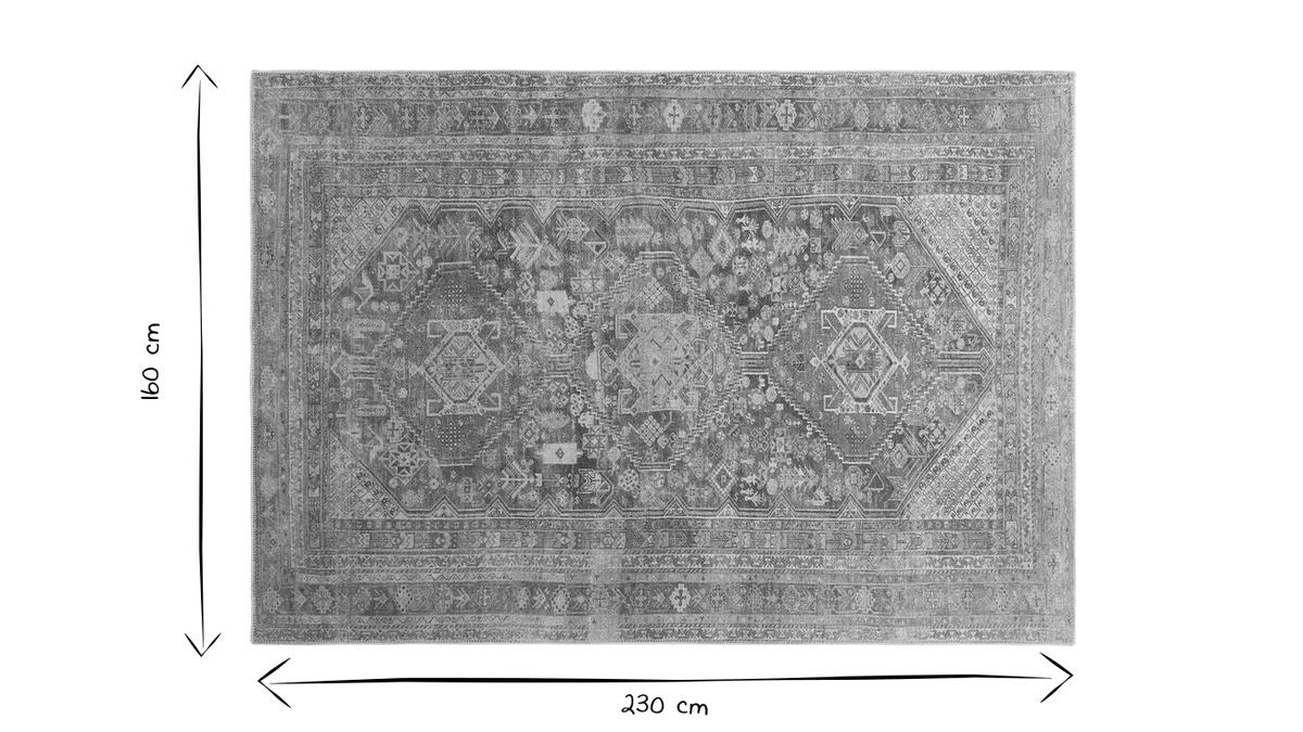 Alfombra persa con estampado 160 x 230 cm BAHA