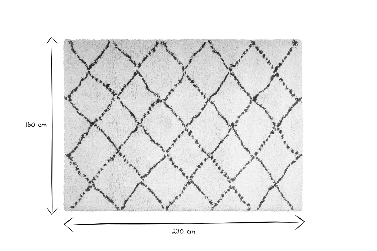 Alfombra polipropileno crema 160 x 230 BERBERE