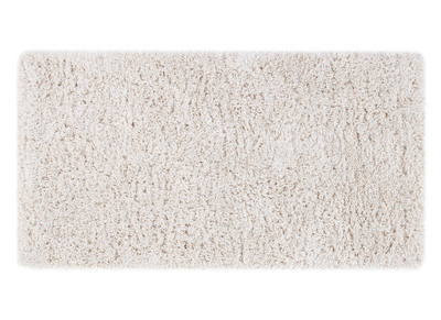 Alfombra reciclada de pelo largo color marfil 160 × 230 cm AIMEE
