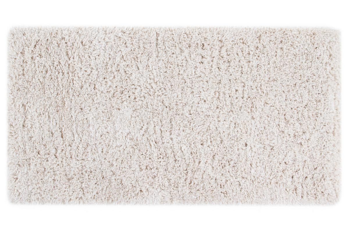 Alfombra reciclada de pelo largo color marfil 60 x 120 cm AIMEE