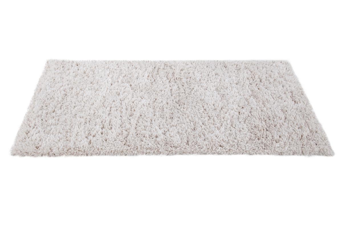 Alfombra reciclada de pelo largo color marfil 60 x 120 cm AIMEE
