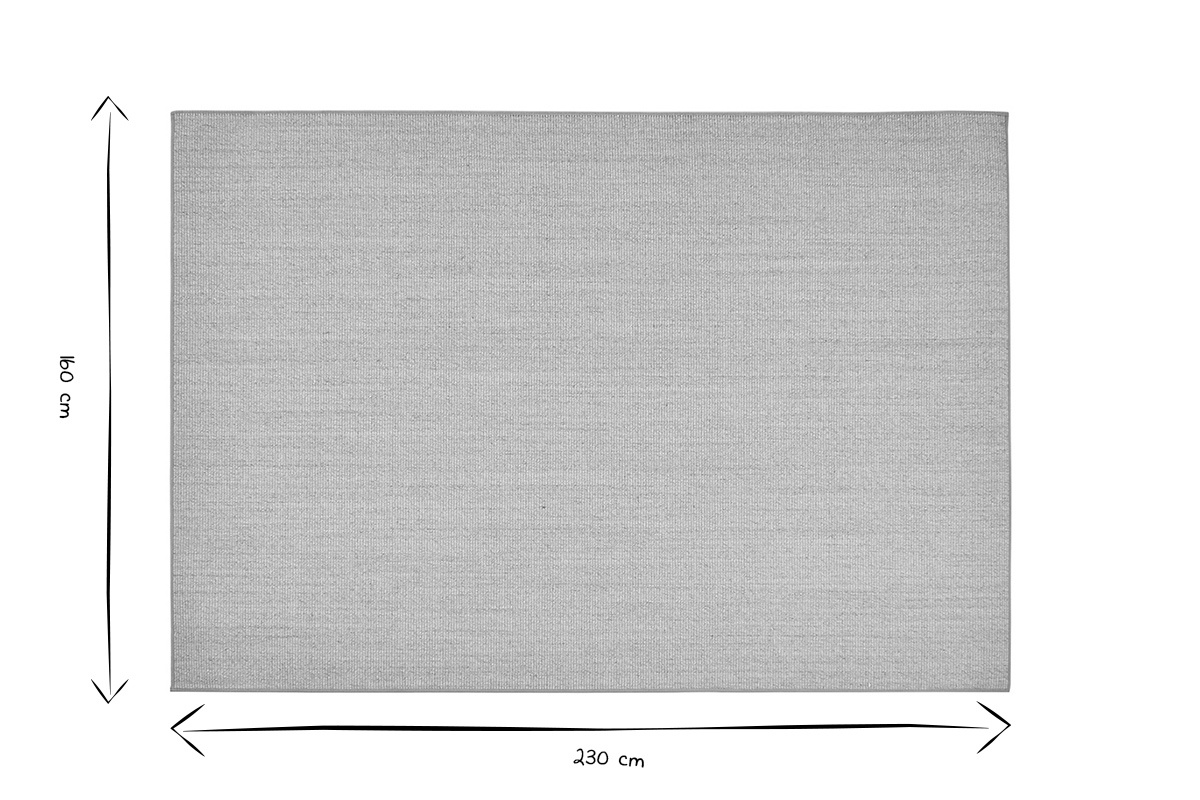 Alfombra rectangular de sisal y yute 160 x 230 cm JOTA
