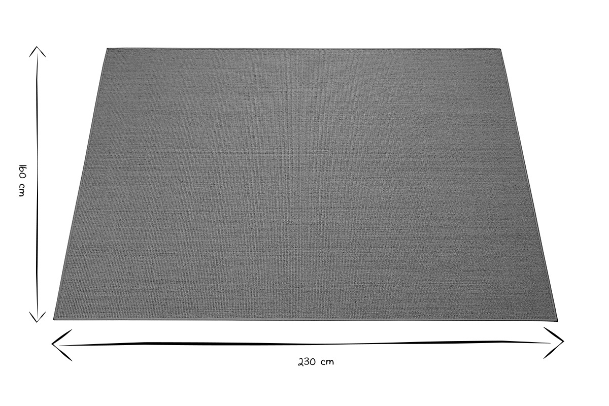 Alfombra rectangular de sisal y yute 160 x 230 YANN