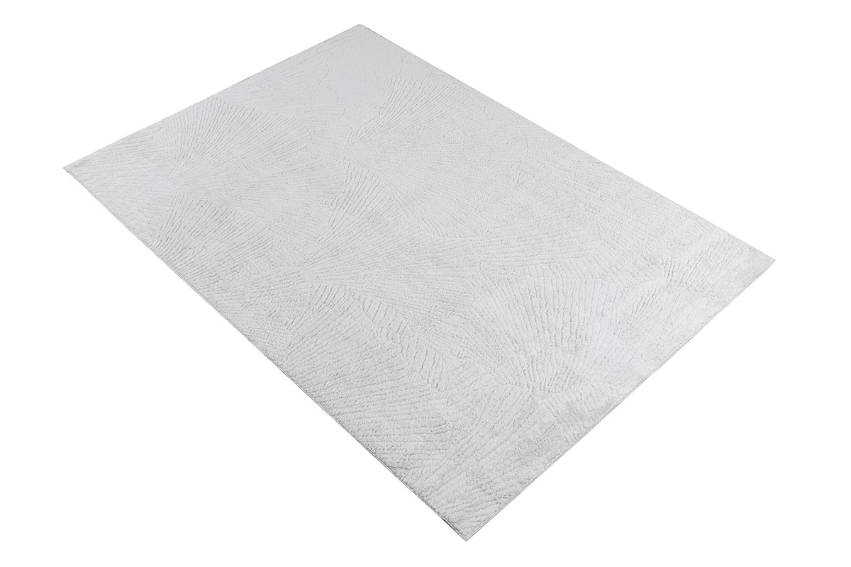 Alfombra rectangular marfil con motivos 160 x 230 cm SISSI