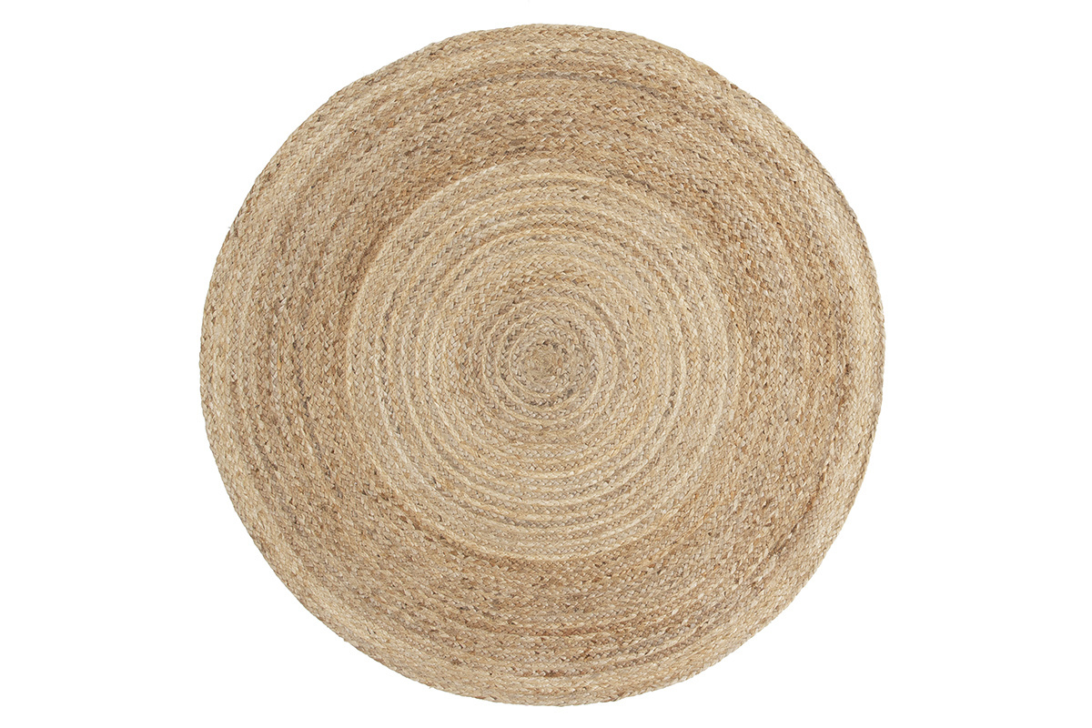 Alfombra redonda de yute natural D120 cm MATA