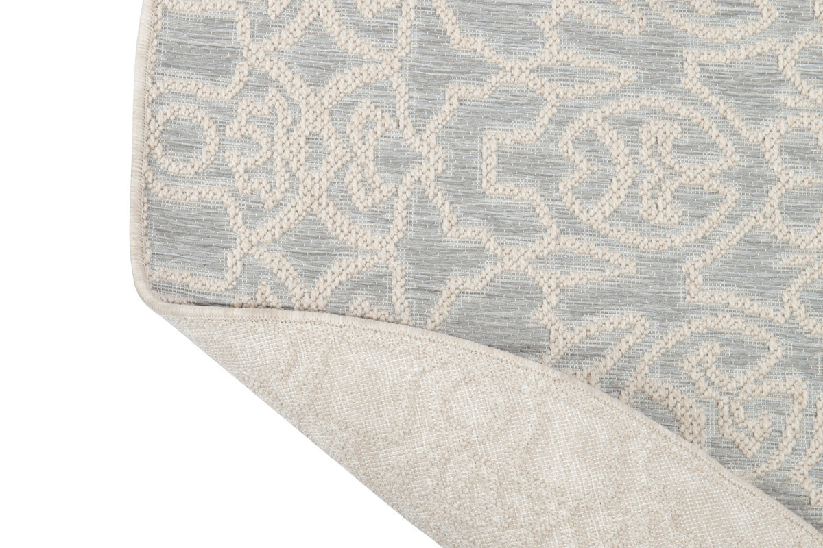 Alfombra redonda gris perla 160 cm MOZAIC