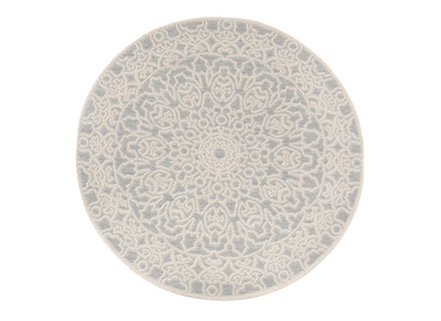 Alfombra redonda gris perla 160 cm MOZAIC - Alfombra redonda gris perla 160 cm MOZAIC