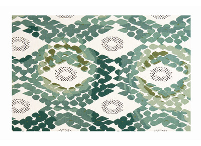 Alfombra verde esmeralda polipropileno 120x170cm PALMYRE