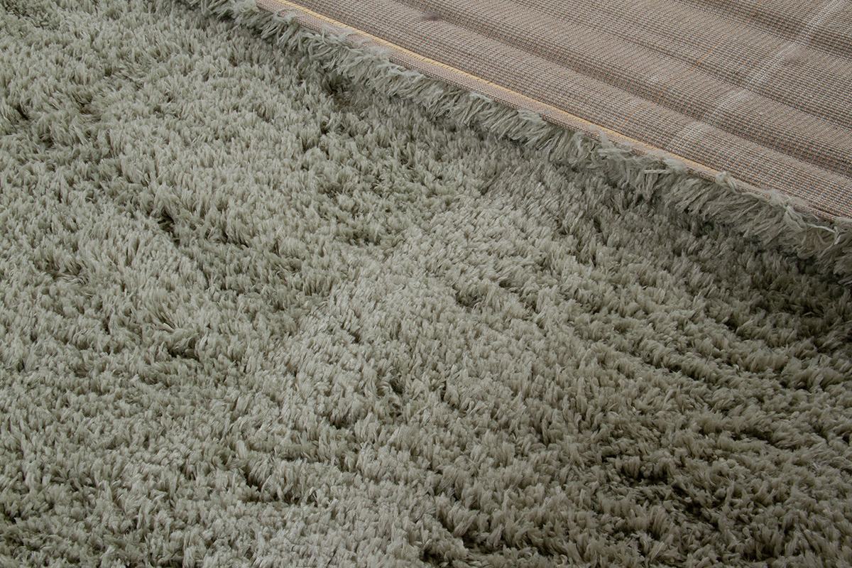 Alfombra verde gris�ceo 160x230 cm PLUMA