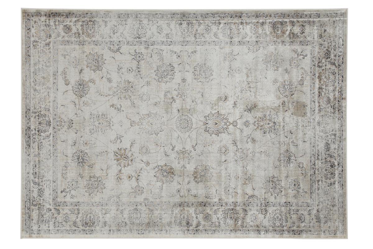 Alfombra vintage de viscosa con estampado gris 160נ230cm RYAD