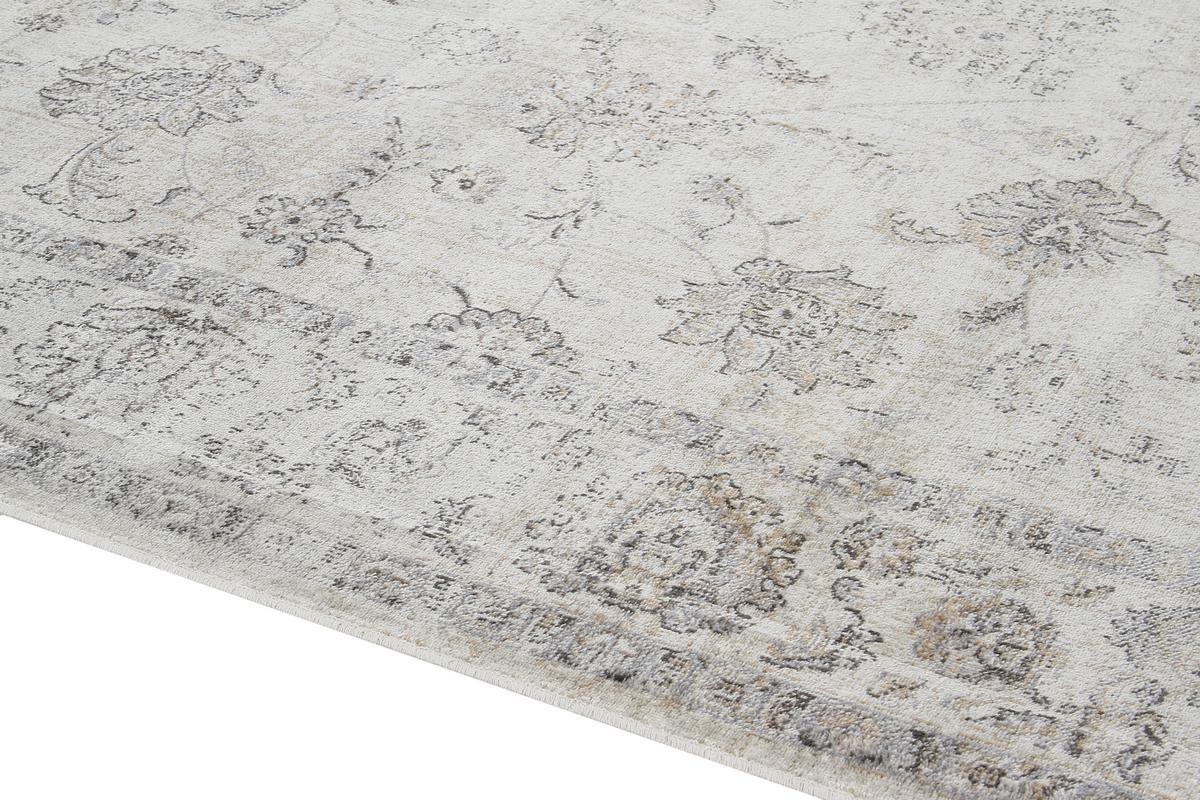 Alfombra vintage de viscosa con estampado gris 160נ230cm RYAD