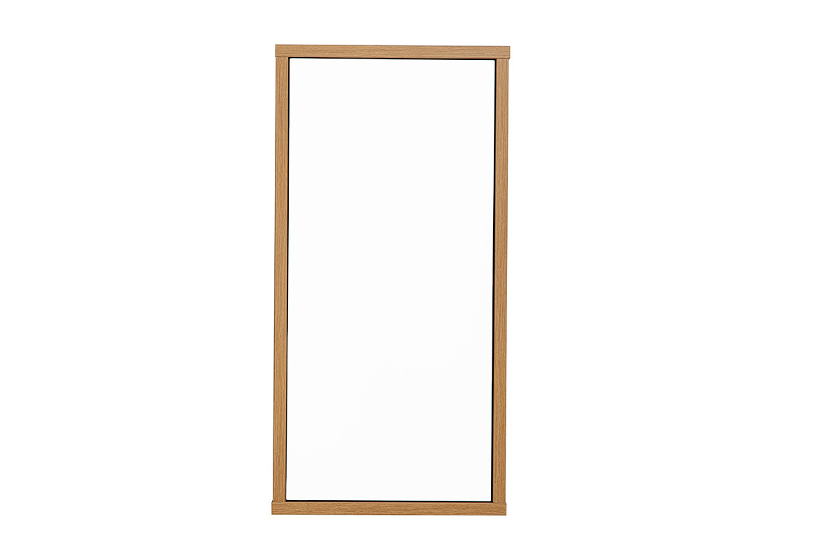 Almacenamiento mural acabado blanco y madera clara roble L30 cm FLEXO