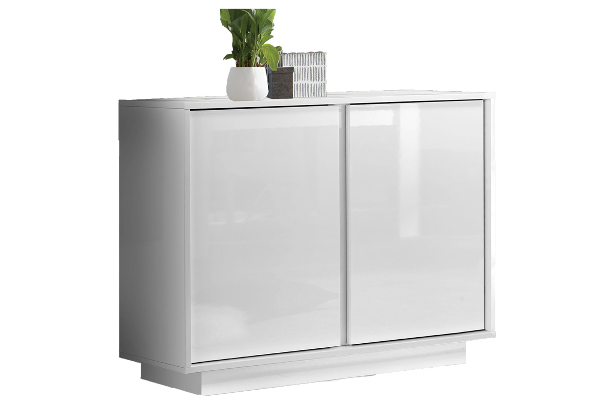 Aparador 2 puertas blanco lacado brillante L92 cm COMO