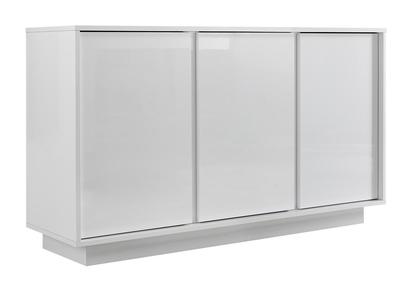 Aparador 3 puertas blanco lacado brillante L138 cm COMO