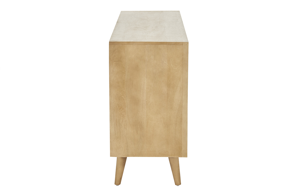 Aparador 3 puertas de madera de mango y ratn 145 cm LAKA