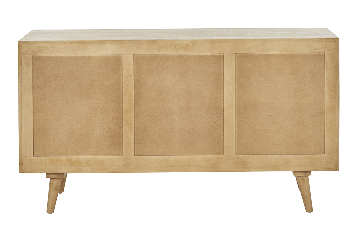 Aparador 3 puertas de madera de mango y ratn 145 cm LAKA