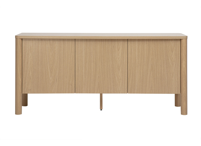Aparador acabado en madera clara roble 3 puertas L160 cm IZZIE