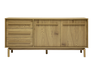 Aparador acabado madera roble 2 puertas 3 cajones L160 cm YSEULT