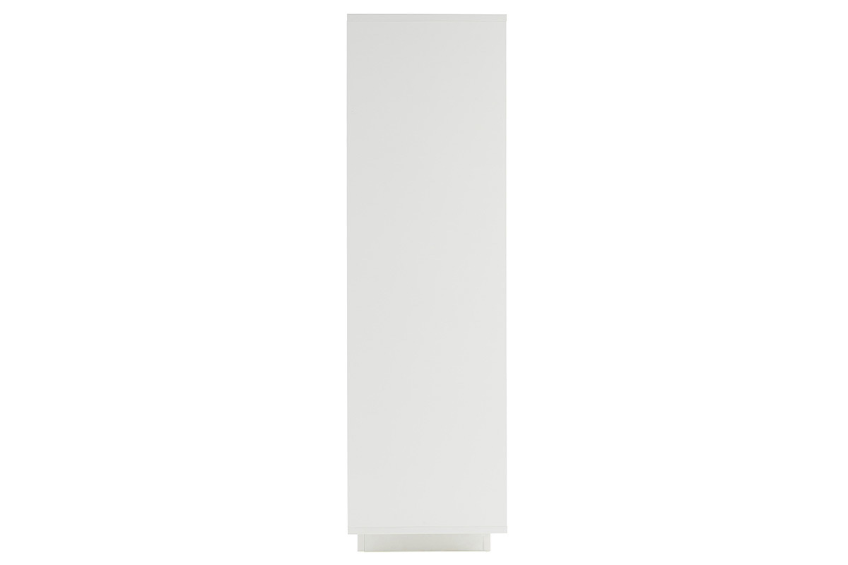 Aparador acristalado moderno blanco y decoracin de madera clara LAND