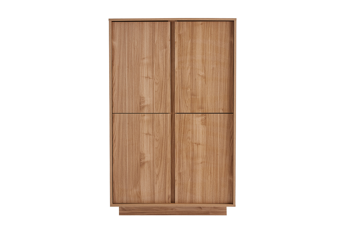 Aparador alto de diseo de 4 puertas con acabado de roble COMO