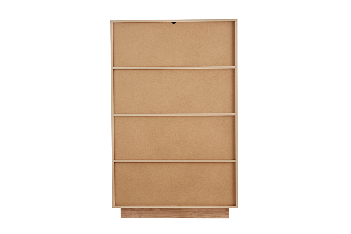 Aparador alto de diseo de 4 puertas con acabado de roble COMO