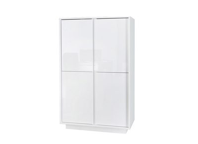 Aparador alto lacado blanco brillante COMO