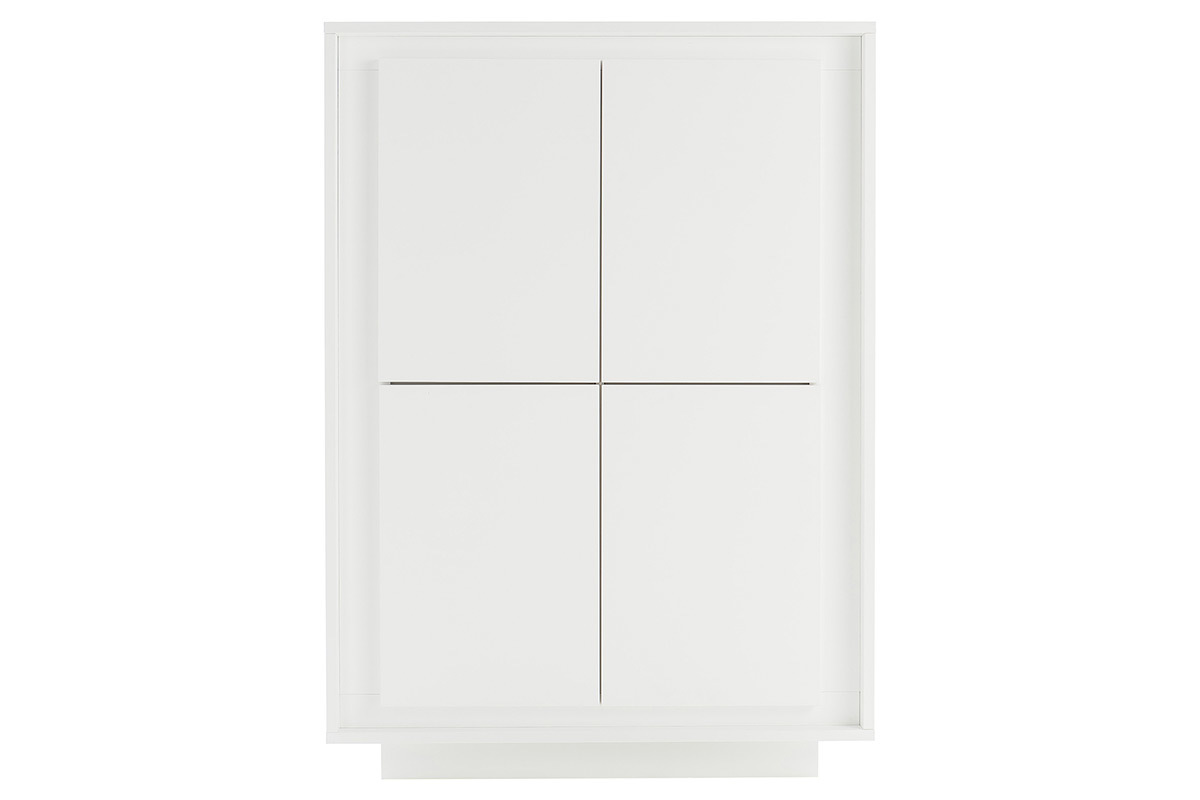 Aparador alto moderno 4 puertas blanco LAND
