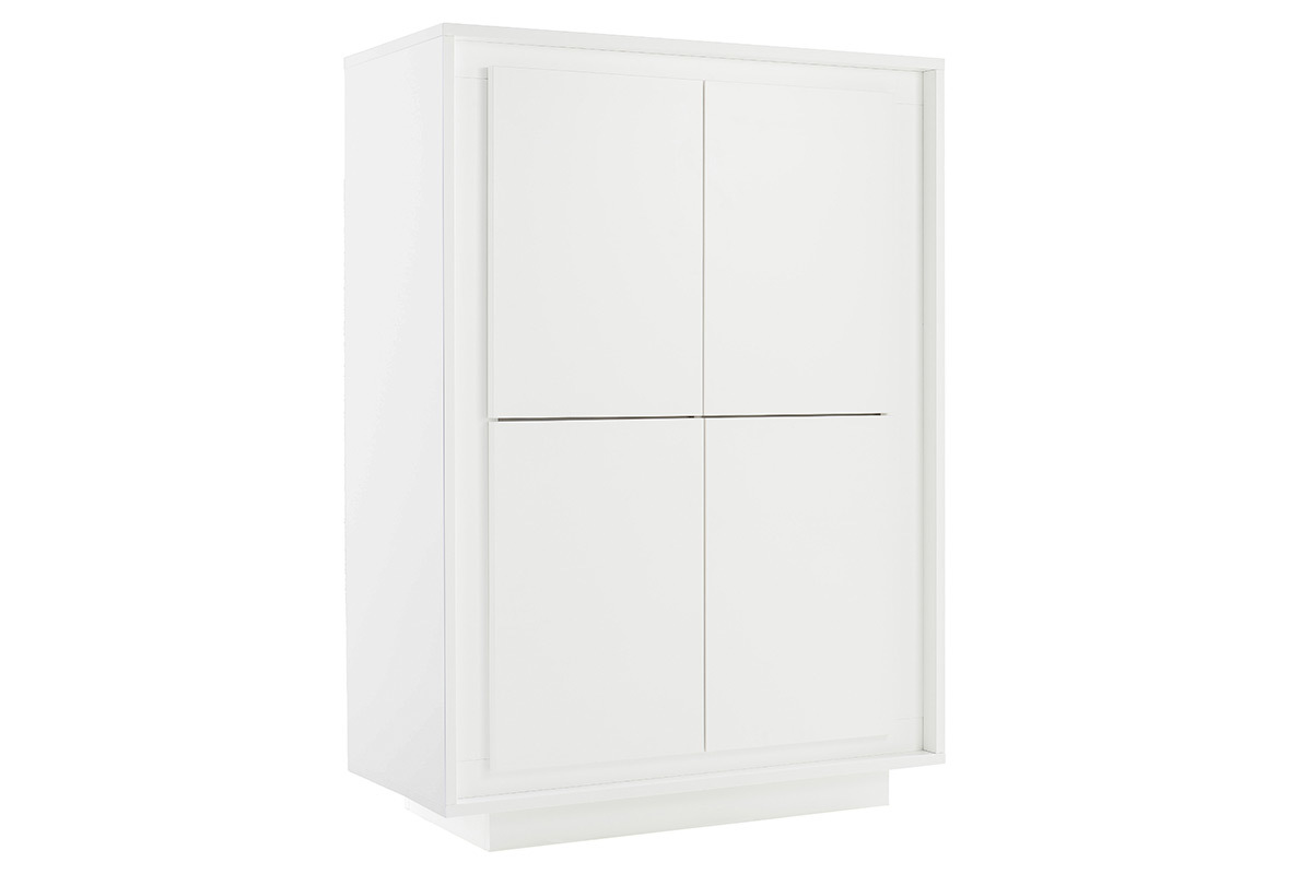 Aparador alto moderno 4 puertas blanco LAND