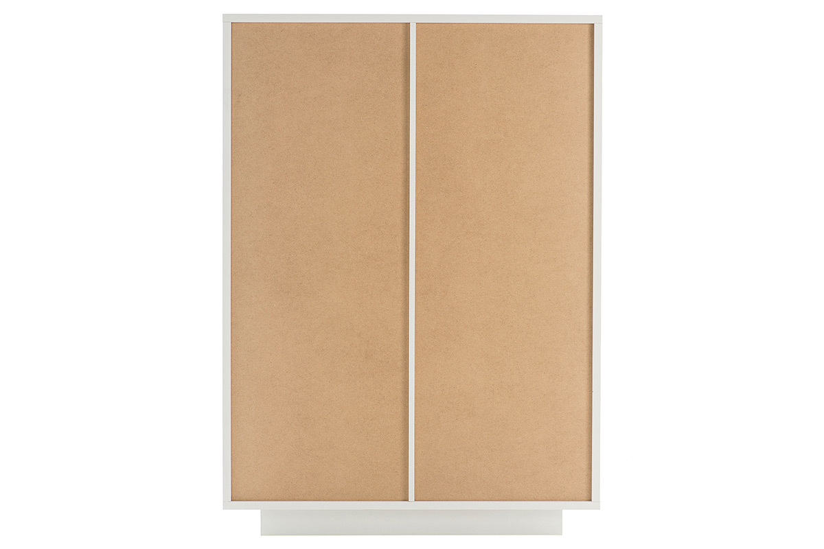 Aparador alto moderno 4 puertas blanco y decoracin madera oscura LAND