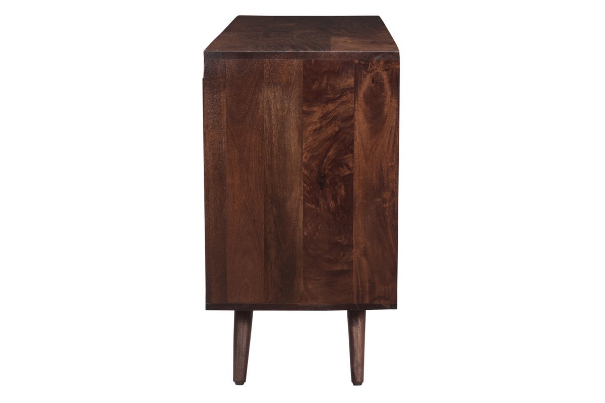 Aparador de 4 puertas en madera maciza de mango 138 cm REKHA