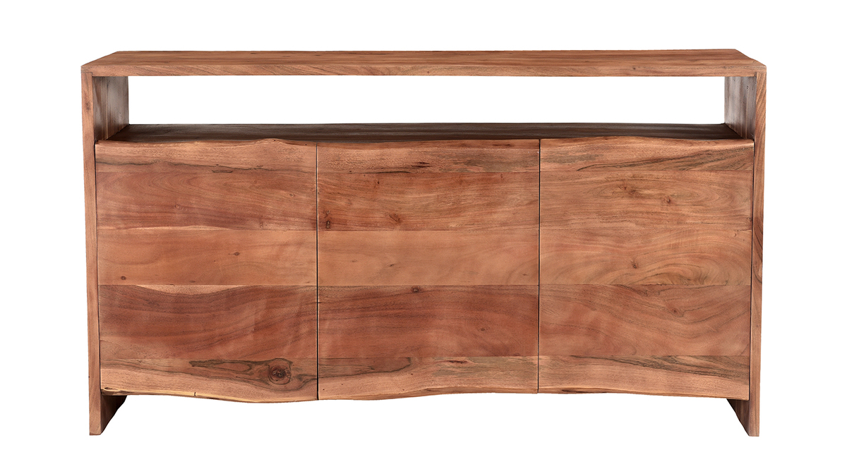 Aparador de madera maciza con 3 puertas 150 cm BOHEMIAN - Miliboo