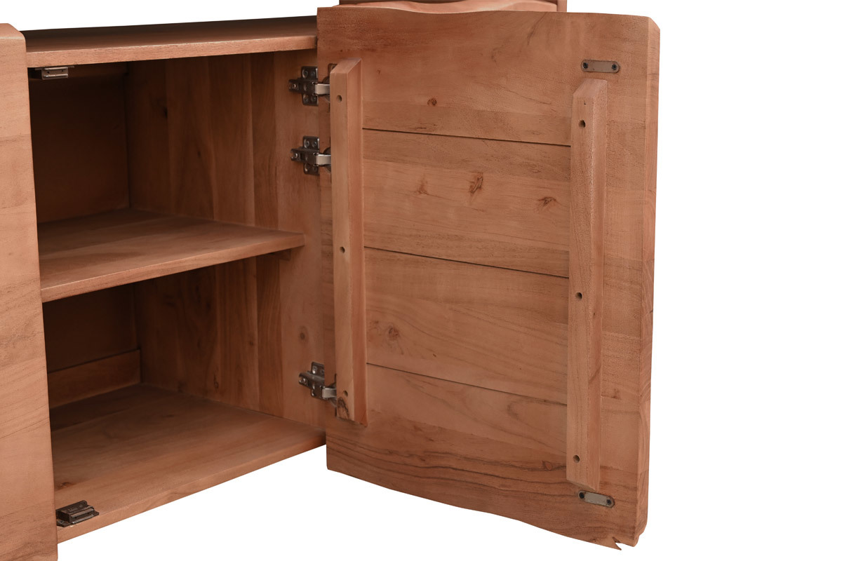 Aparador de madera maciza con 3 puertas 150 cm BOHEMIAN