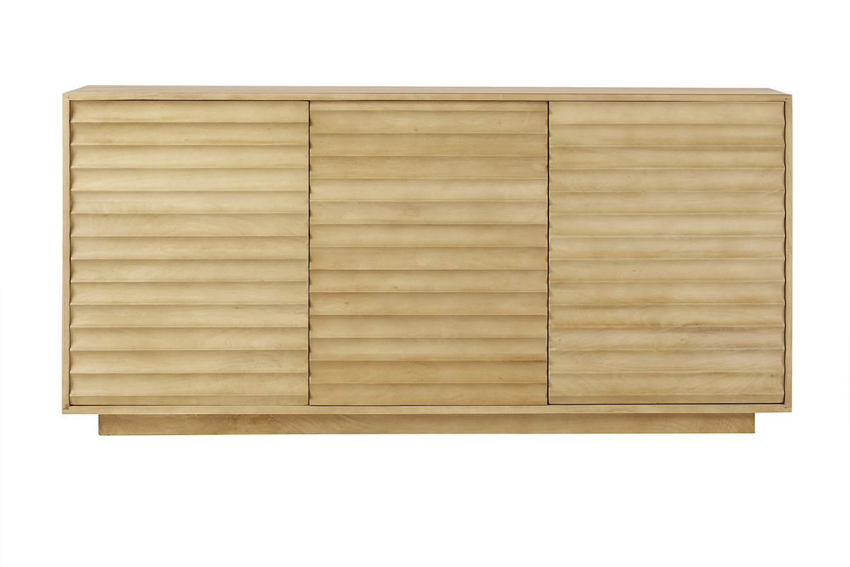 Aparador de madera maciza de mangos 3 puertas L160 cm MATCHA