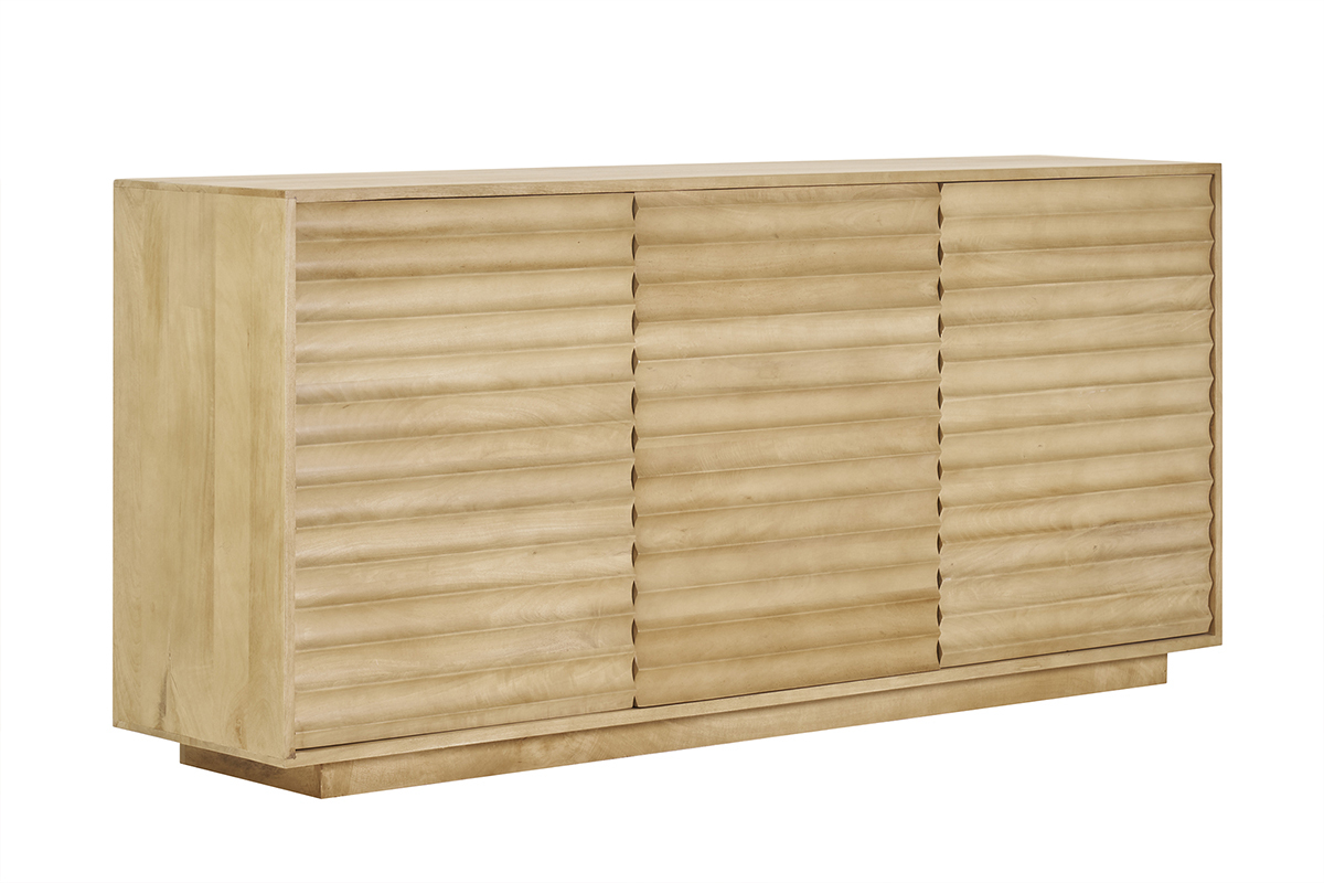 Aparador de madera maciza de mangos 3 puertas L160 cm MATCHA