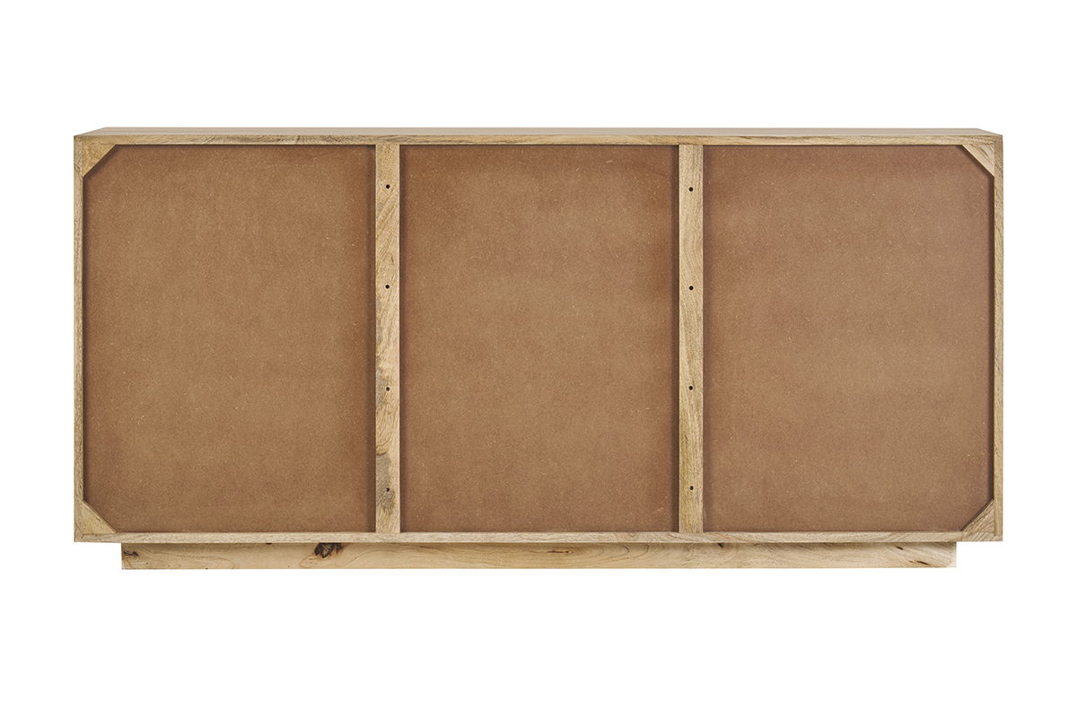 Aparador de madera maciza de mangos 3 puertas L160 cm MATCHA