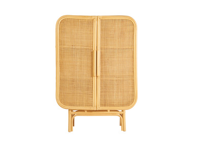 Aparador de ratán de 2 puertas L80 cm LUWAK