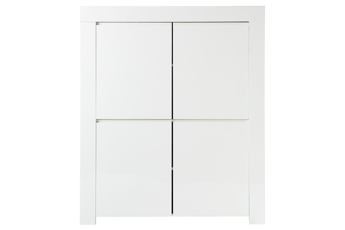 Aparador diseo cuadrado 4 puertas lacado blanco ERIA