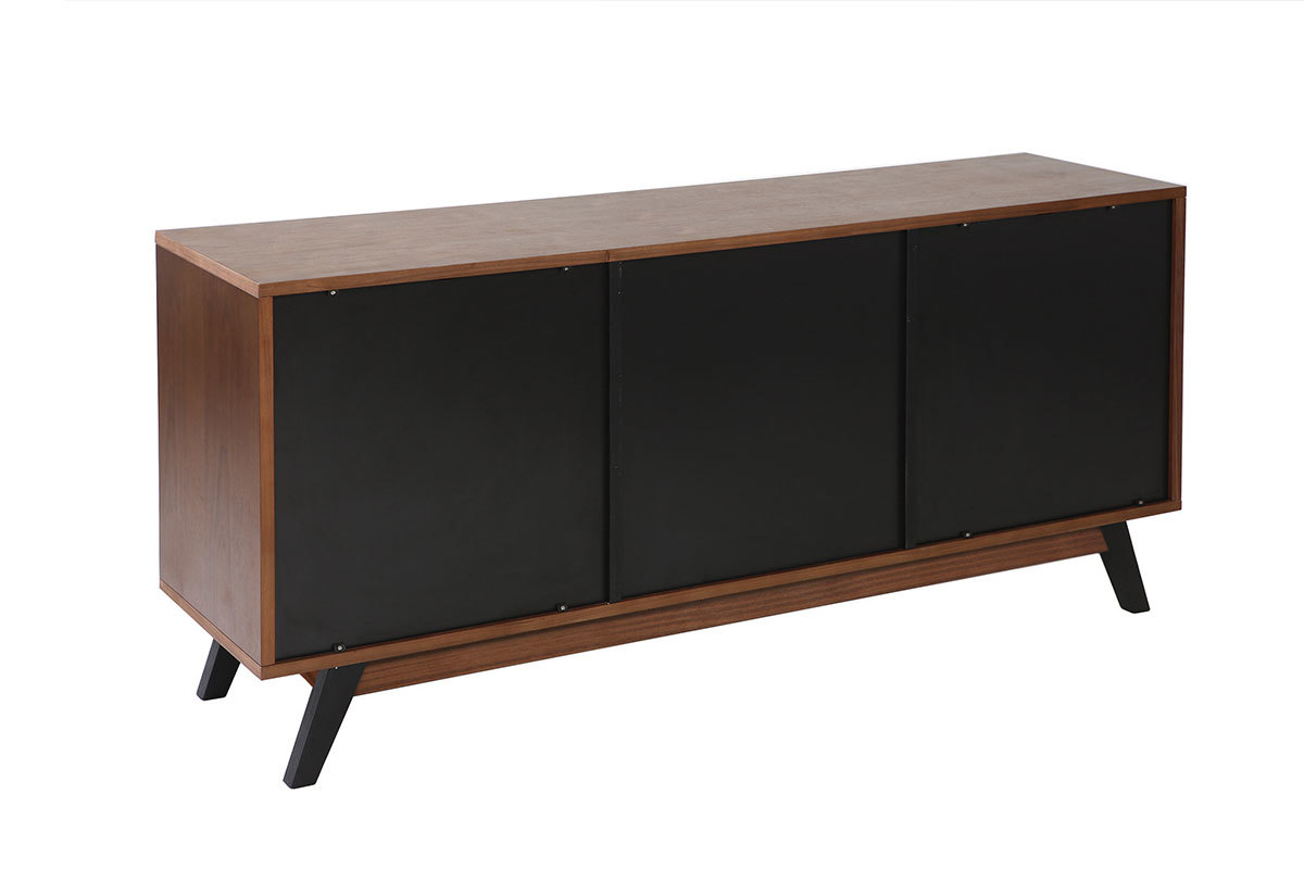 Aparador dise�o nogal y negro mate NORMA